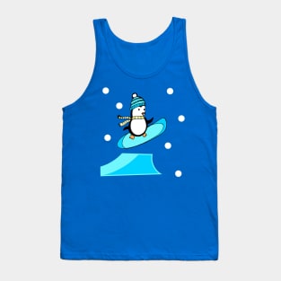 Penguin Freestyle Snowboarder Tank Top